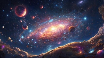 Wall Mural - Dazzling and enchanting universe realistic