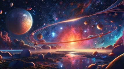 Wall Mural - Dazzling and enchanting universe realistic