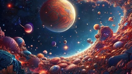 Wall Mural - Dazzling and enchanting universe realistic