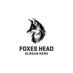 Wall Mural - Fox head logo vector illustration