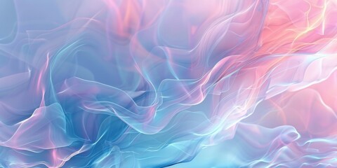 Wall Mural - Gradient purple and blue background featuring a flowing white wave. Abstract art concept.