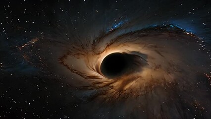 black hole, mysterious gate to the infinity. galactical stars.
