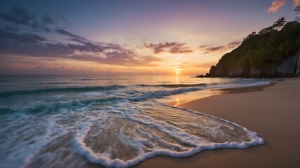 Wall Mural - sunset on the beach