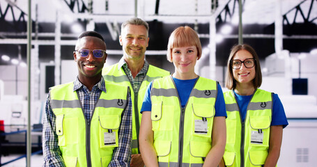 Poster - Factory Engineer Team Portraits