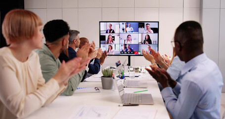 Aufkleber - Hybrid Event Training Meeting. Promotion Applause