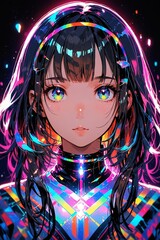 Sticker - ファンタジー風女の子イラスト,Generative AI AI画像