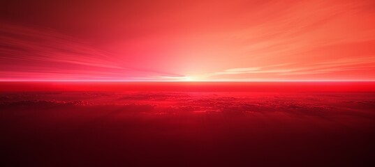 Wall Mural - sunset sky with red light. generative ai technology.