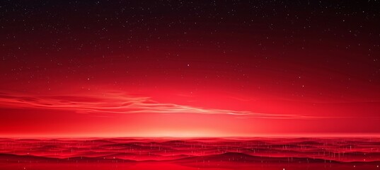 Wall Mural - Horror red dusk sunset sky. Generative AI technology.	
