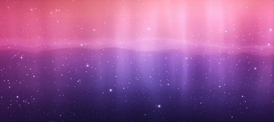 Wall Mural - magical pink purple night sky with stars. nature panoramic view. generative ai technology.