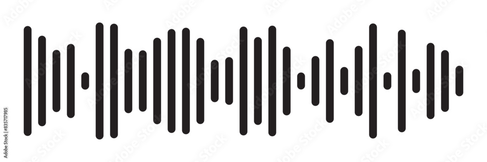 Music player sound bar. Audio speech spectrum noise collection. Sound ...