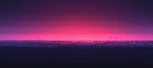 Wall Mural - horror pink purple dusk sunset landscape. generative ai technology.