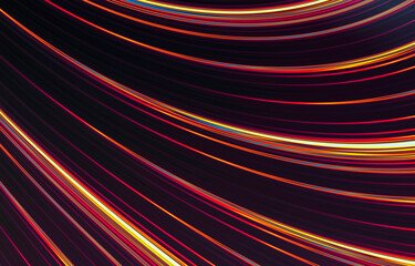 Wall Mural - abstract shine wave line on dark background. simple, big data, technology backdrop