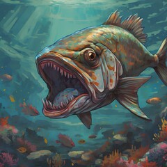 Hyper Realistic Fish (pixel illustration)