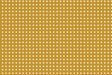 Wall Mural - simple abstract white color polka dot pattern on metal gold color background yellow circles on a yellow background