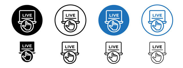 Fototapete - Go live icon vector collection, Go live icons set in different styles