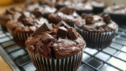 Sticker - Chocolate muffins containing chocolate chunks