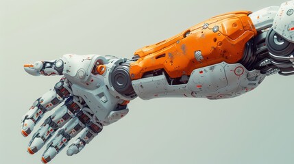 Wall Mural - Futuristic Robotic Arm Reaching Out