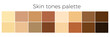 © Oleksii Bezrodnii - Skin color palette. Human skin tone colors set