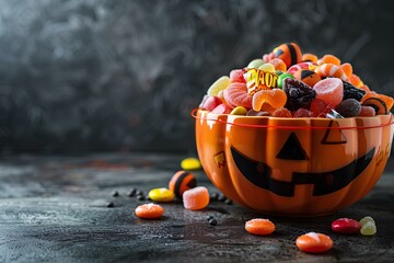 Wall Mural - A bowl filled with candy sitting on top of a table