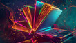 © atitaph - Stack of books and laptops Online education concept vector illustration, no text Computer books.