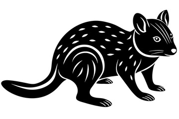 Poster - quoll animal silhouette vector illustration