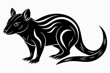 Poster - quoll animal silhouette vector illustration