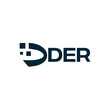 © MdRakibul - DER logo. D E R design. White DER letter. DER, D E R letter logo design. D E R letter logo design in FIVE, FOUR, THREE, style. letter logo set in one artboard. D E R letter logo vector design.