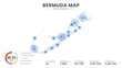 © bakarali - Service centers are highlighted within the of Bermuda Infographic map