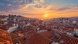 © Riffat - the mesmerizing tessellation of rooftops in a historic city at sunset