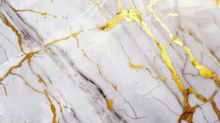 Wall Mural - Statuario color marble luxury, with gold streaks, website background