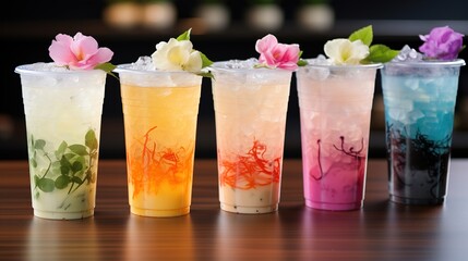 Wall Mural - cocktail in a glass with ice