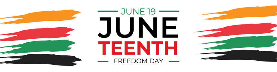 Wall Mural - Juneteenth Day, celebration freedom, emancipation day in 19 june, African-American history and heritage. Template for background, banner, card, poster. Vector illustration