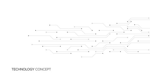 Poster - Circuit board texture with communication technology concept
