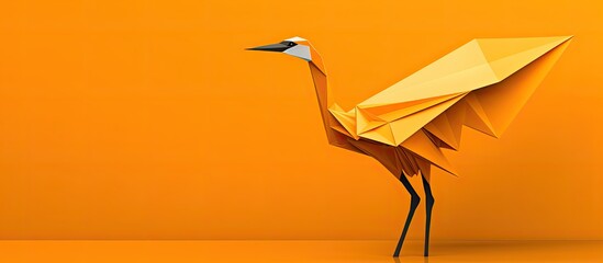 Wall Mural - A pair of origami cranes displayed on a clean white surface with ample copy space image.