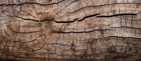 Wall Mural - The fissure visible on the trimmed timber's surface, suitable for a copy space image.
