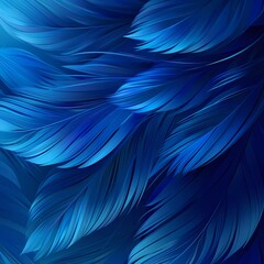 Wall Mural - Blue feather background. Abstract dynamic composition. Vector feather illustration