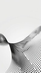Wall Mural - Black wavy halftone on white background vector