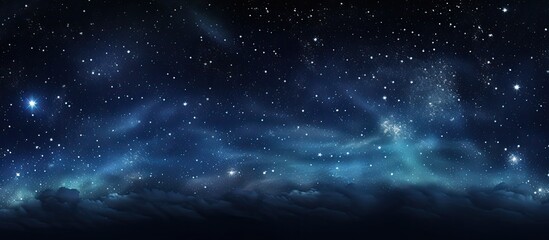 Wall Mural - a striking background of a clear night sky filled with numerous twinkling stars, perfect for a copy 