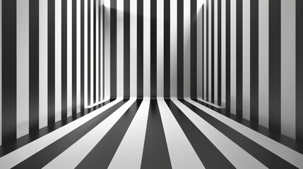 Wall Mural - black and white striped background