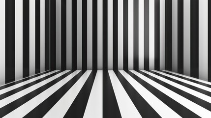 Wall Mural - black and white striped background