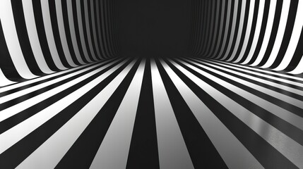 Wall Mural - black and white striped background