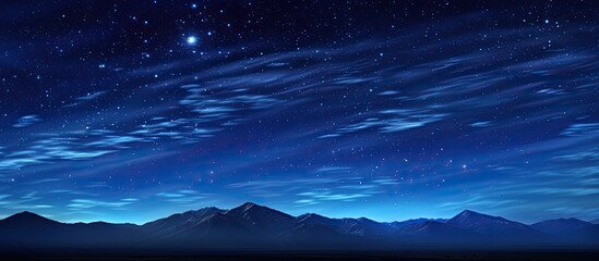 Wall Mural - a genuine photograph capturing a starry night sky with plenty of visible stars, suitable for copy sp