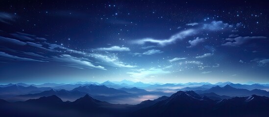 Wall Mural - background of astrology with star constellations against a starry sky copy space image.