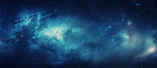 Wall Mural - starry sky in outer space with a black universe as a shiny starfield background for a copy space ima