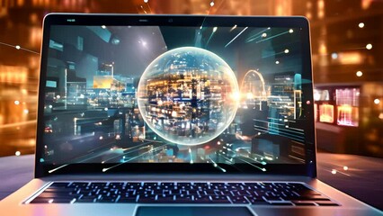 Aufkleber - An analysis of financial graphs on a virtual touch screen in the future using data science and business analysis and strategy.