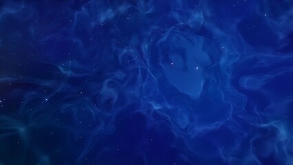 Cosmic background with a blue purple nebula and stars
