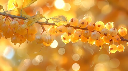 Canvas Print - yellow berries 