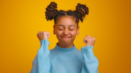 Wall Mural - The happy young girl