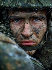 Poster - Portrait of a Russian soldier