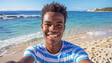 Wall Mural - The Smiling Beach Selfie